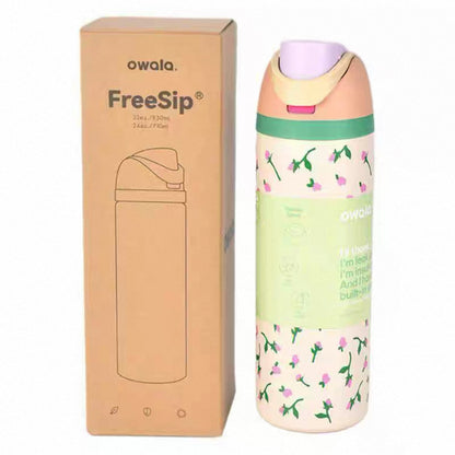 Momenvera Insulated Stainless Steel Water Bottle with Straw-32oz