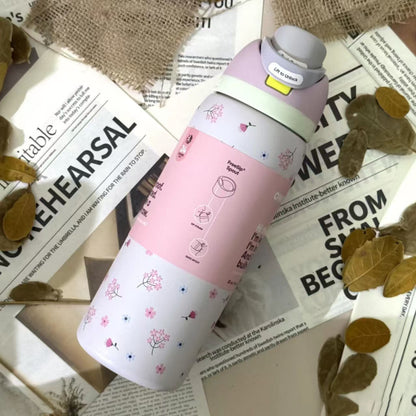 Momenvera Insulated Stainless Steel Water Bottle with Straw-32oz