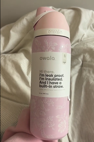 Momenvera Insulated Stainless Steel Water Bottle with Straw-32oz