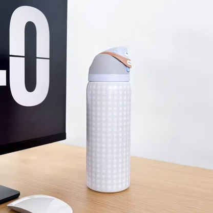 Momenvera Insulated Stainless Steel Water Bottle with Straw-32oz